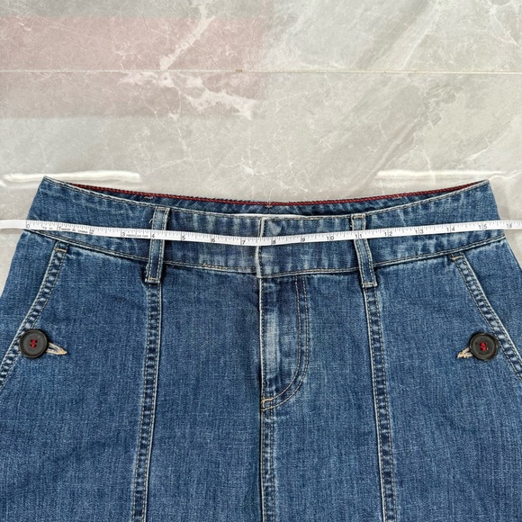 Women’s Vintage Tommy Hilfiger Jeans 100% Cotton Denim Skirt Size 6 Buttons Y2K - Picture 15 of 16